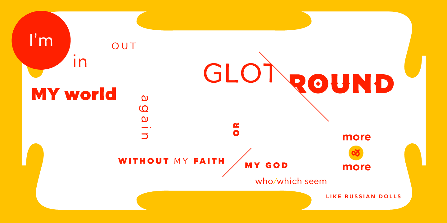 Przykład czcionki Glot Round Bold Italic